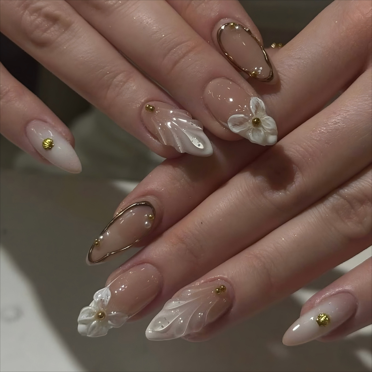 3D fake nails for women girls  - مراجعة Pressed Flower Frame وسعره
