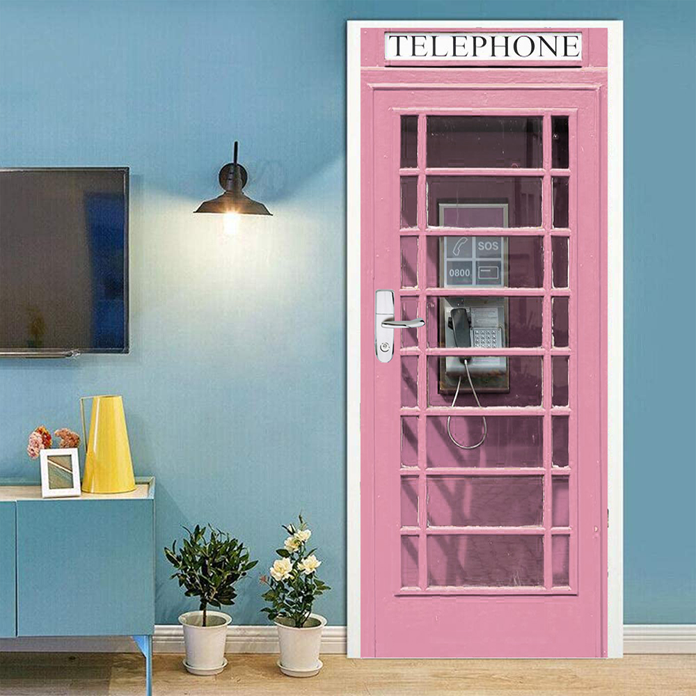 Removable Pink Telephone Booth - مراجعة Home Decor On Sale وسعره
