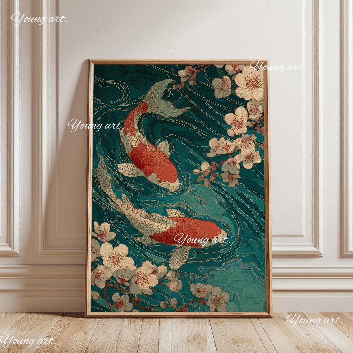 Japanese Koi Fish Canvas Print - مراجعة Home Decor Japandi Style وسعره