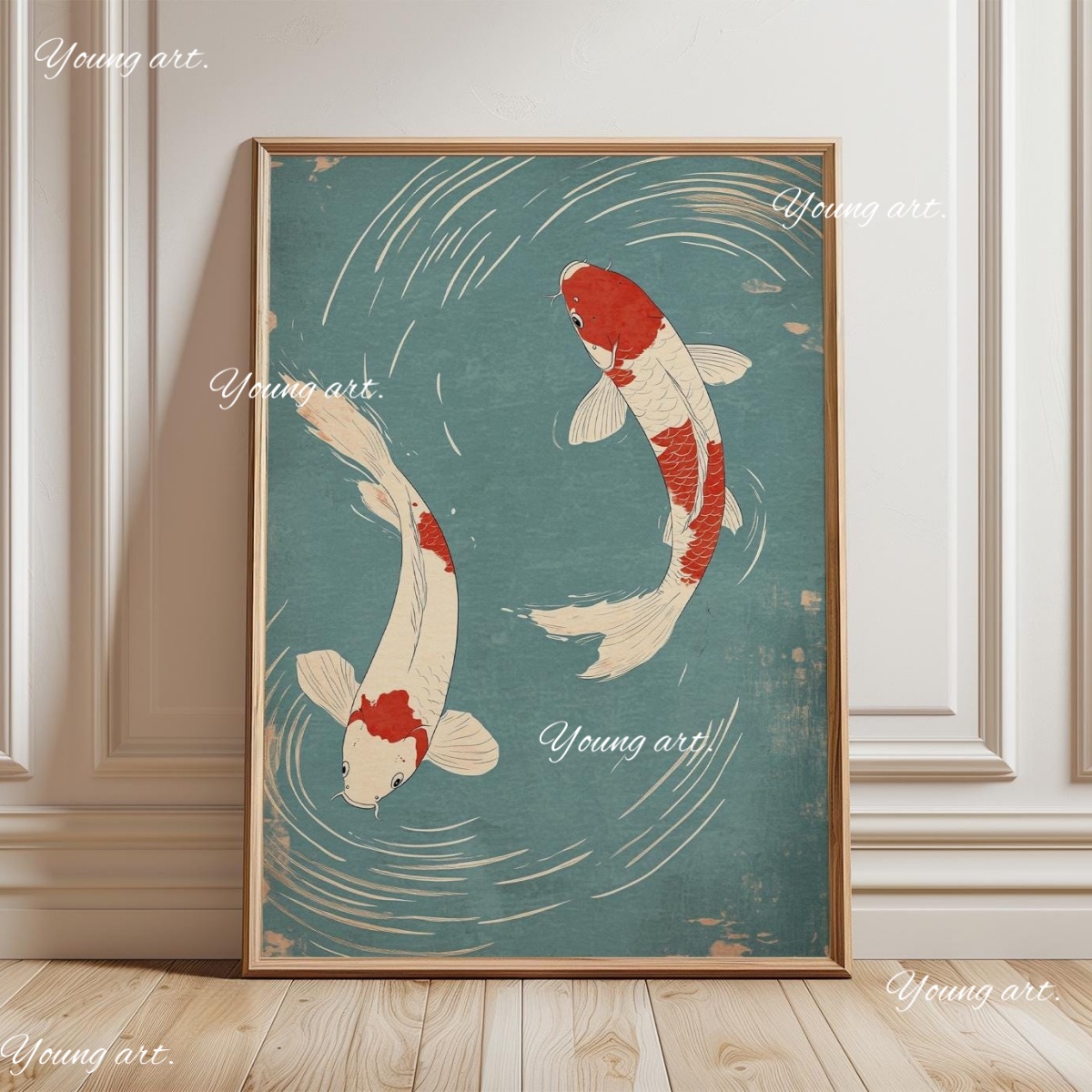 Japanese Koi Fish Canvas Print - مراجعة Home Decor Japandi Style وسعره