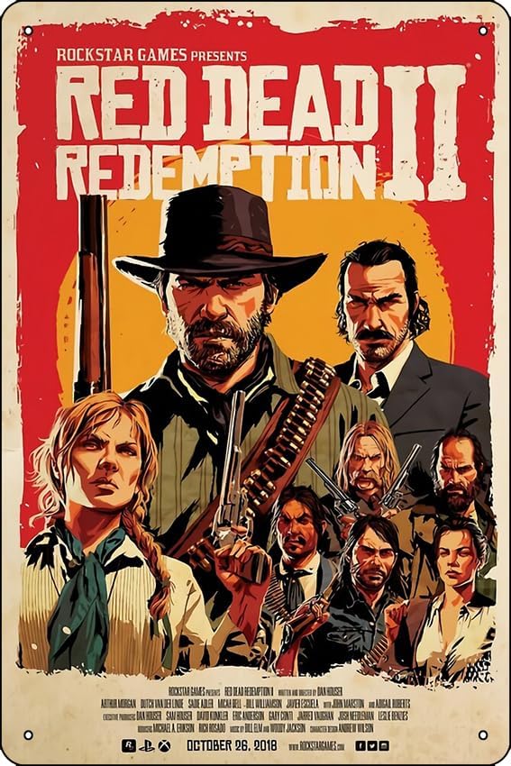 Red Redemption II Poster Poste - مراجعة Home Decor Games وسعره
