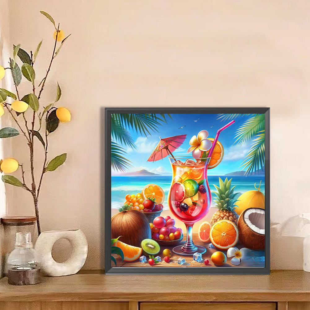 Summer Beach Full DIY 5D Round - مراجعة Home Decor Diy Ideas وسعره