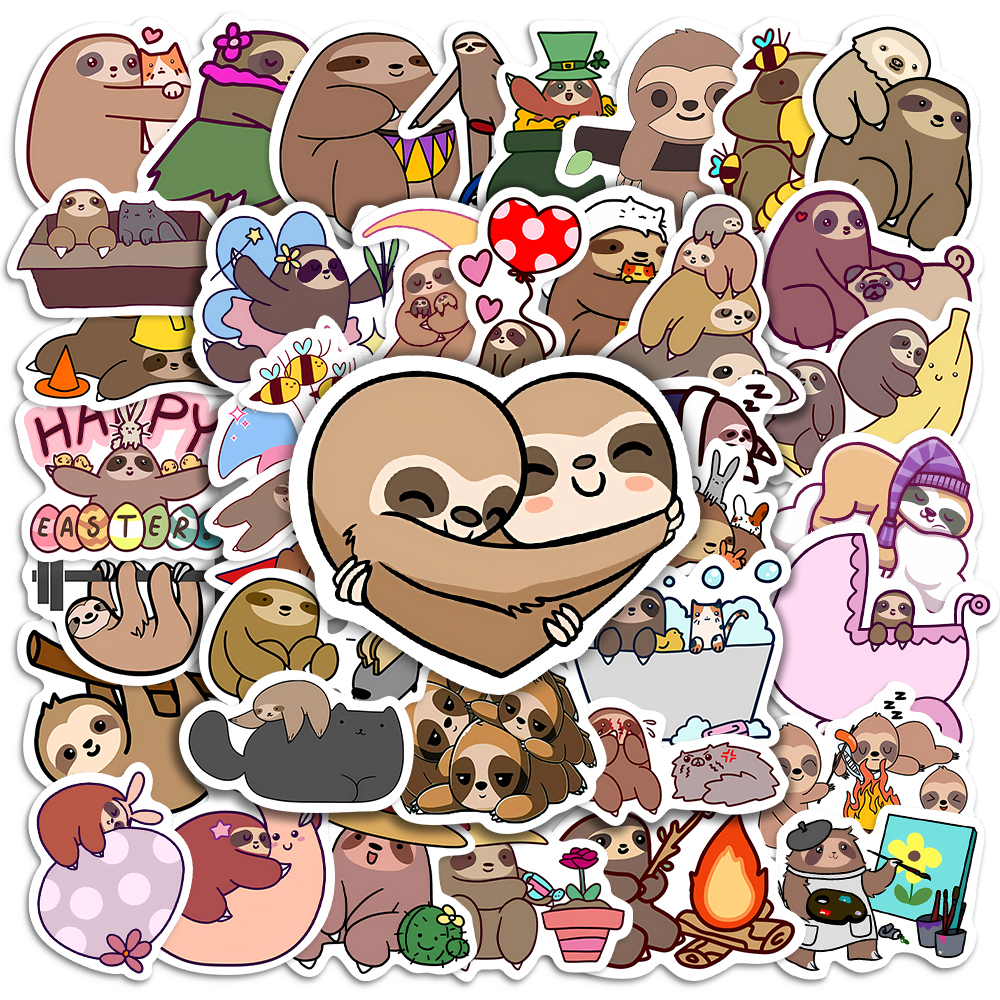 10/25/50PCS Cute Sloth Animal  - مراجعة Home Decor On Sale وسعره