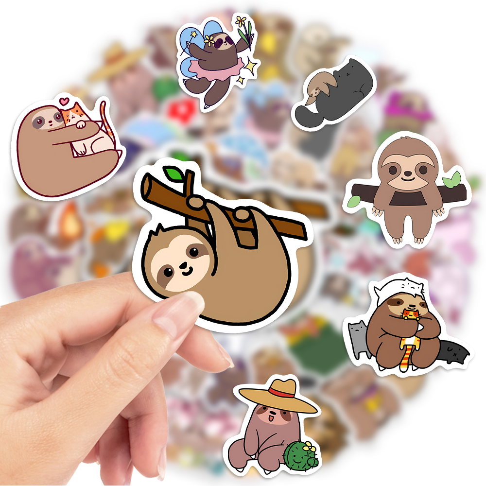 10/25/50PCS Cute Sloth Animal  - مراجعة Home Decor On Sale وسعره