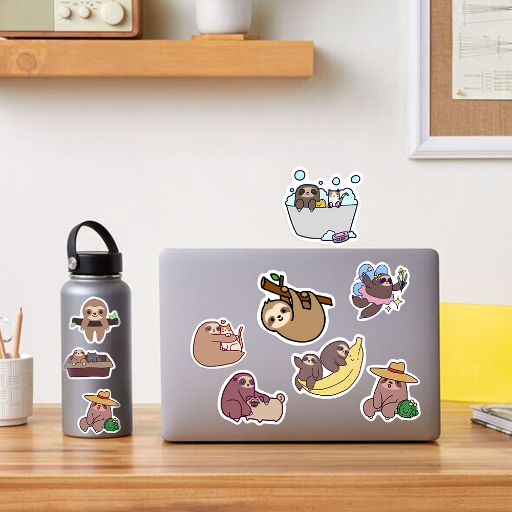 10/25/50PCS Cute Sloth Animal  - مراجعة Home Decor On Sale وسعره