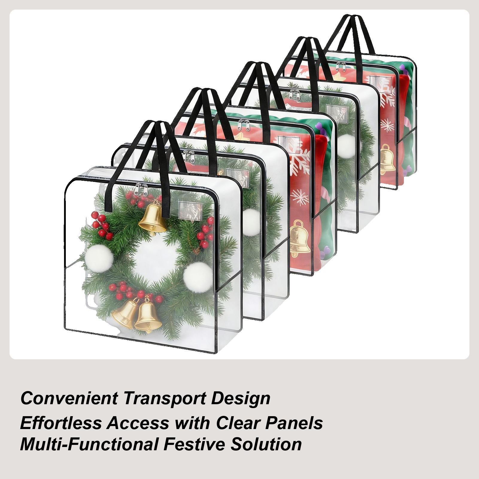 Wreath Storage 5 Pieces Zipper - مراجعة Home Decor Garland وسعره