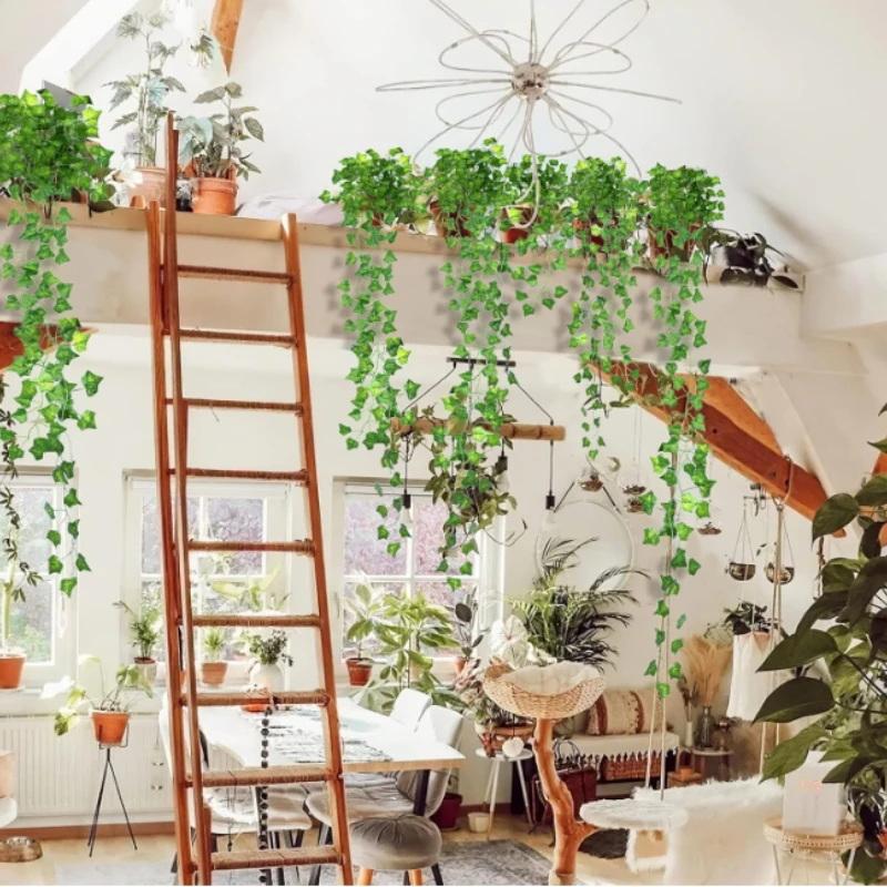 Artificial Hanging Ivy Vines 5 - مراجعة Home Decor Garland وسعره
