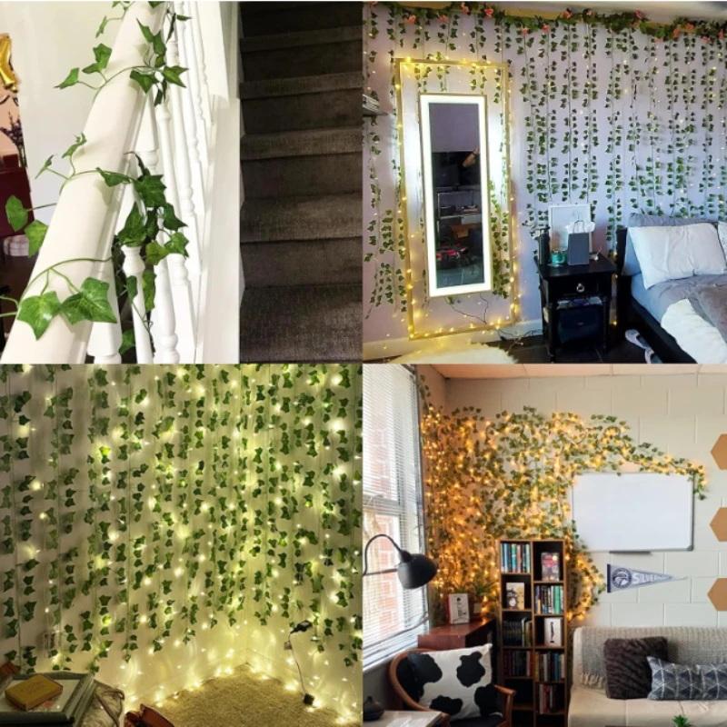 Artificial Hanging Ivy Vines 5 - مراجعة Home Decor Garland وسعره