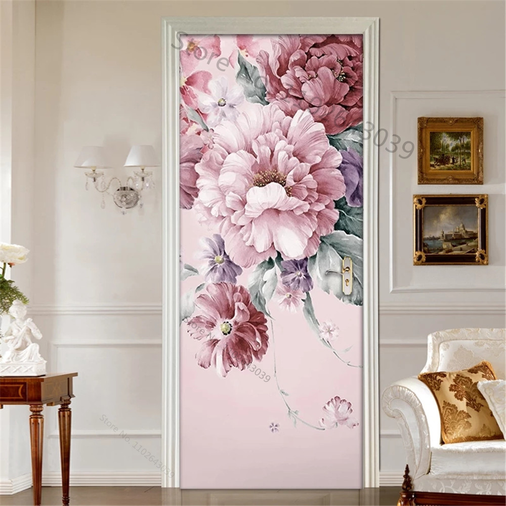 Pastoral Flower Leaf 3D Door S - مراجعة Home Decor On Sale وسعره
