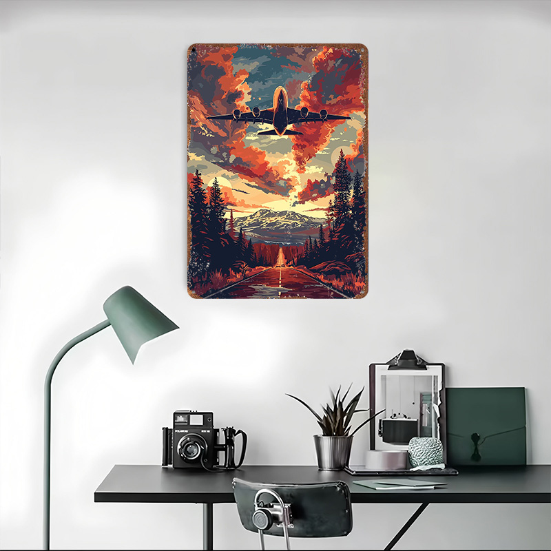 A380 Plane Sky Vector Art Tin  - مراجعة Home Decor Vector وسعره