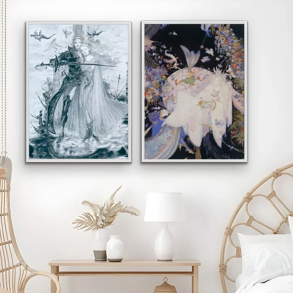 Yoshitaka Amano Final Fantasy  - مراجعة Home Decor Games Free وسعره