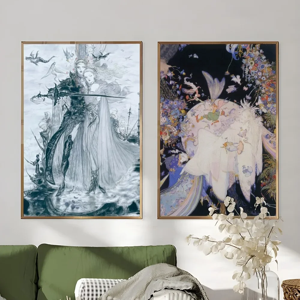Yoshitaka Amano Final Fantasy  - مراجعة Home Decor Games Free وسعره