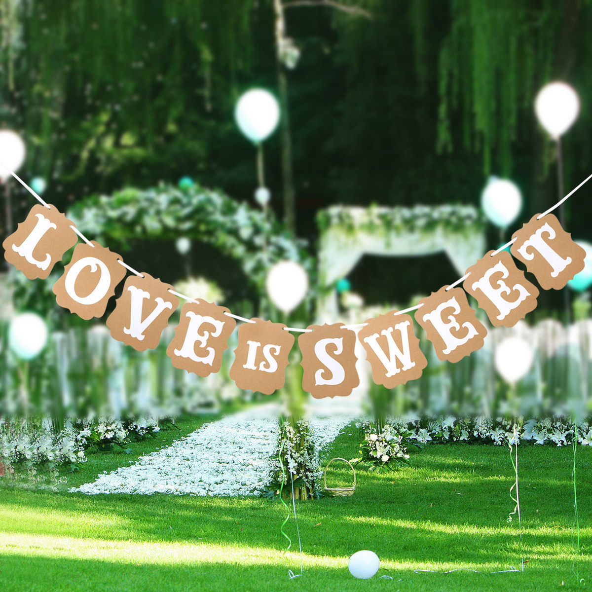 Love Is Banner Garland Wedding - مراجعة Home Decor Garland وسعره