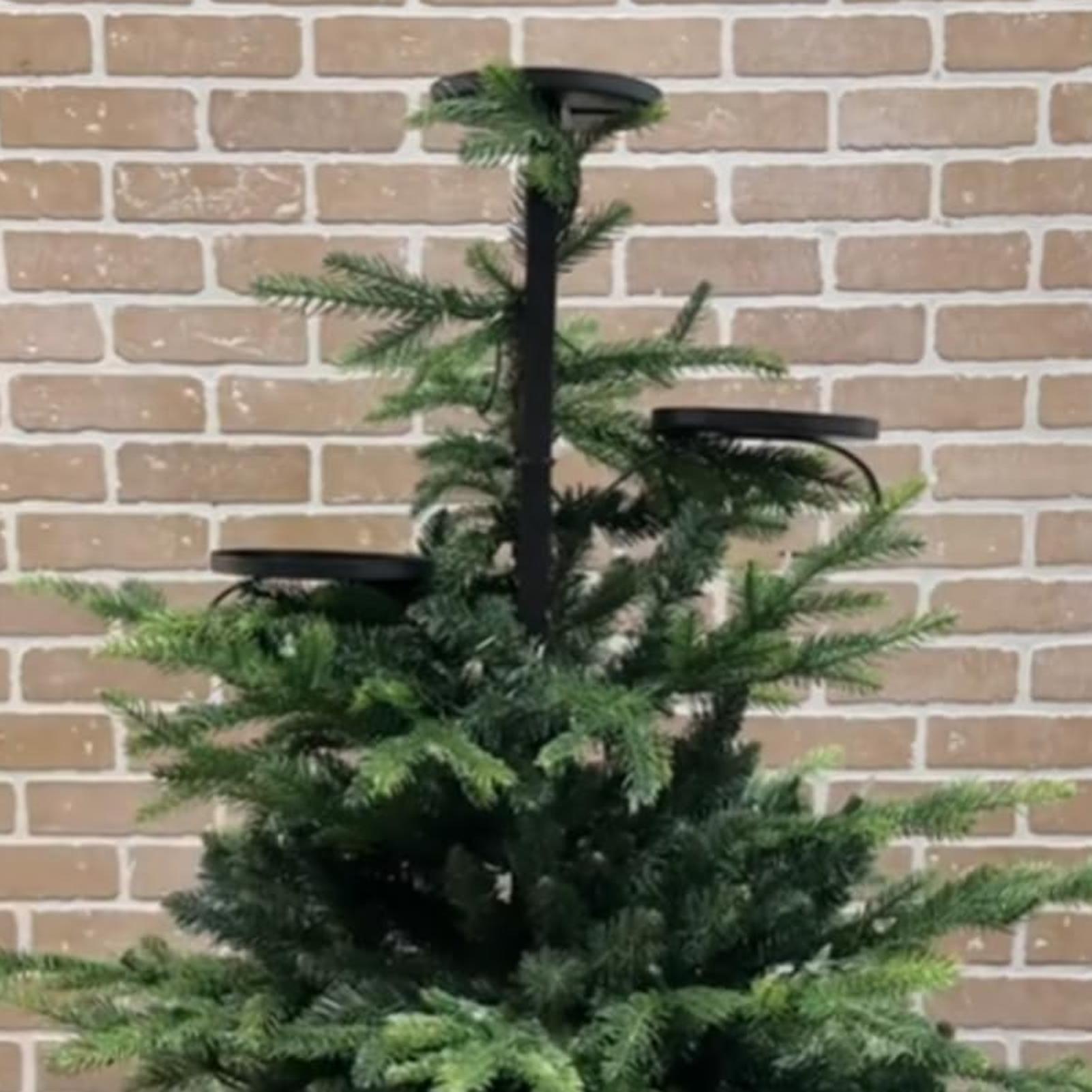 Metal Black Triple Tree Topper - مراجعة Home Decor Xmas وسعره