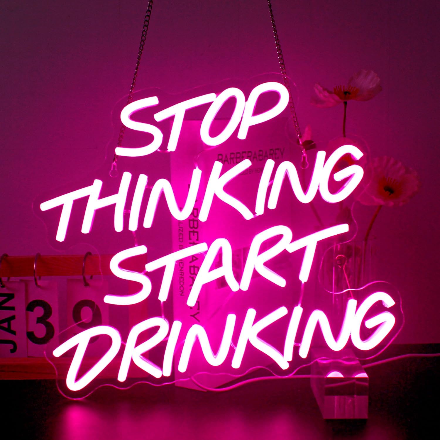 Stop Thinking Start Drinking H - مراجعة Home Decor Quotes Ideas وسعره