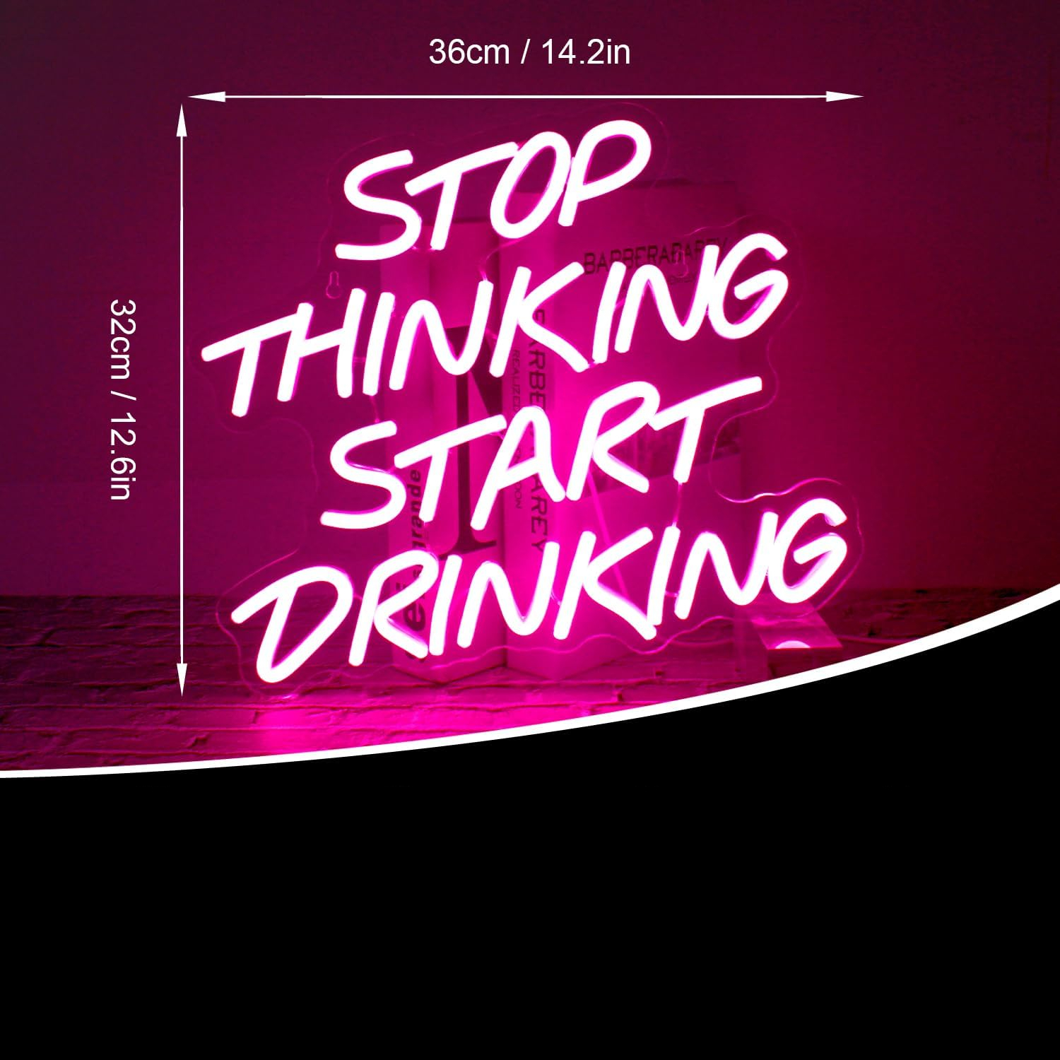 Stop Thinking Start Drinking H - مراجعة Home Decor Quotes Ideas وسعره