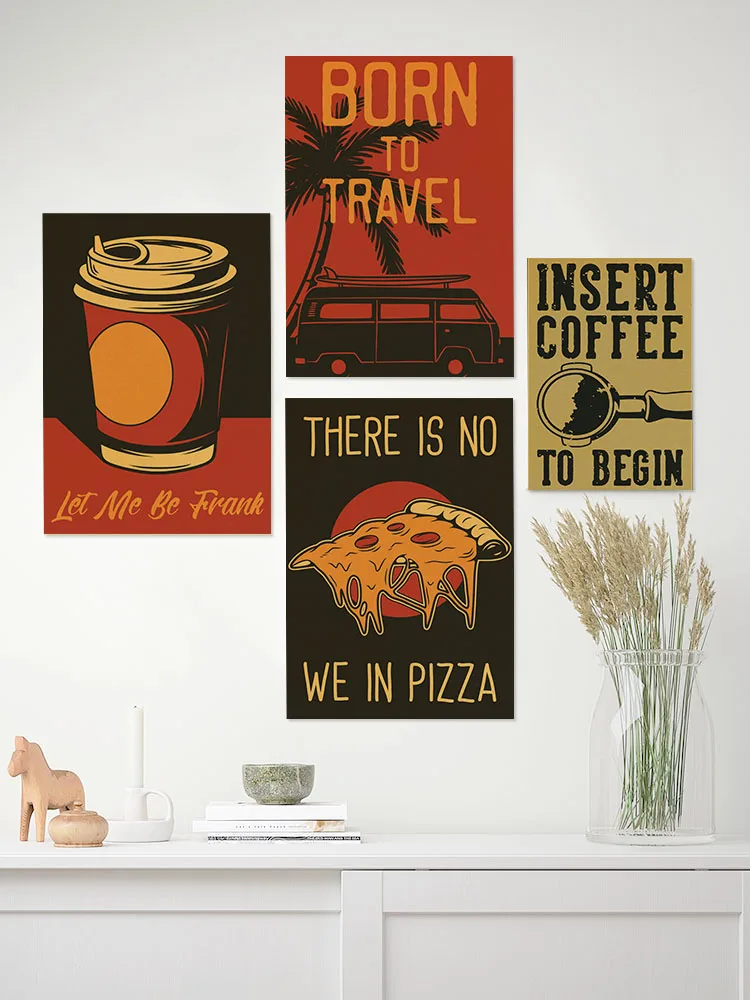 Coffee Vector Set of  Posters  - مراجعة Home Decor Vector وسعره