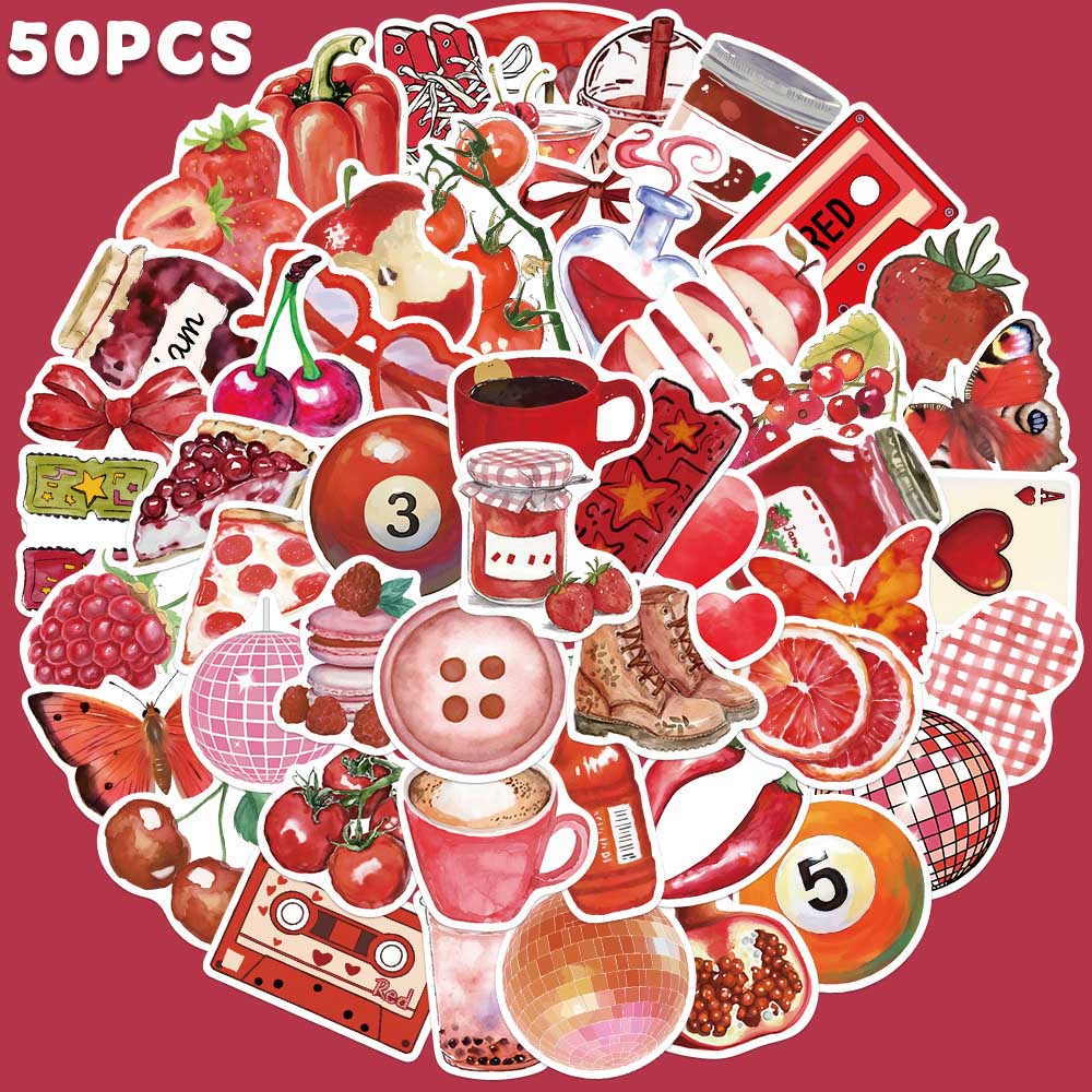 50pcs Cherry Downtown Sticker  - مراجعة Home Decor Wall Panels وسعره