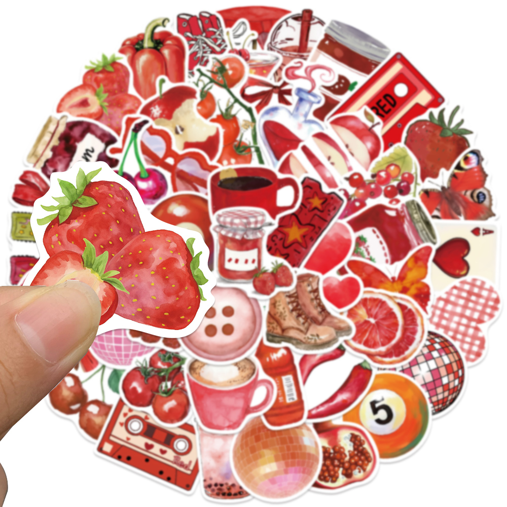 50pcs Cherry Downtown Sticker  - مراجعة Home Decor Wall Panels وسعره