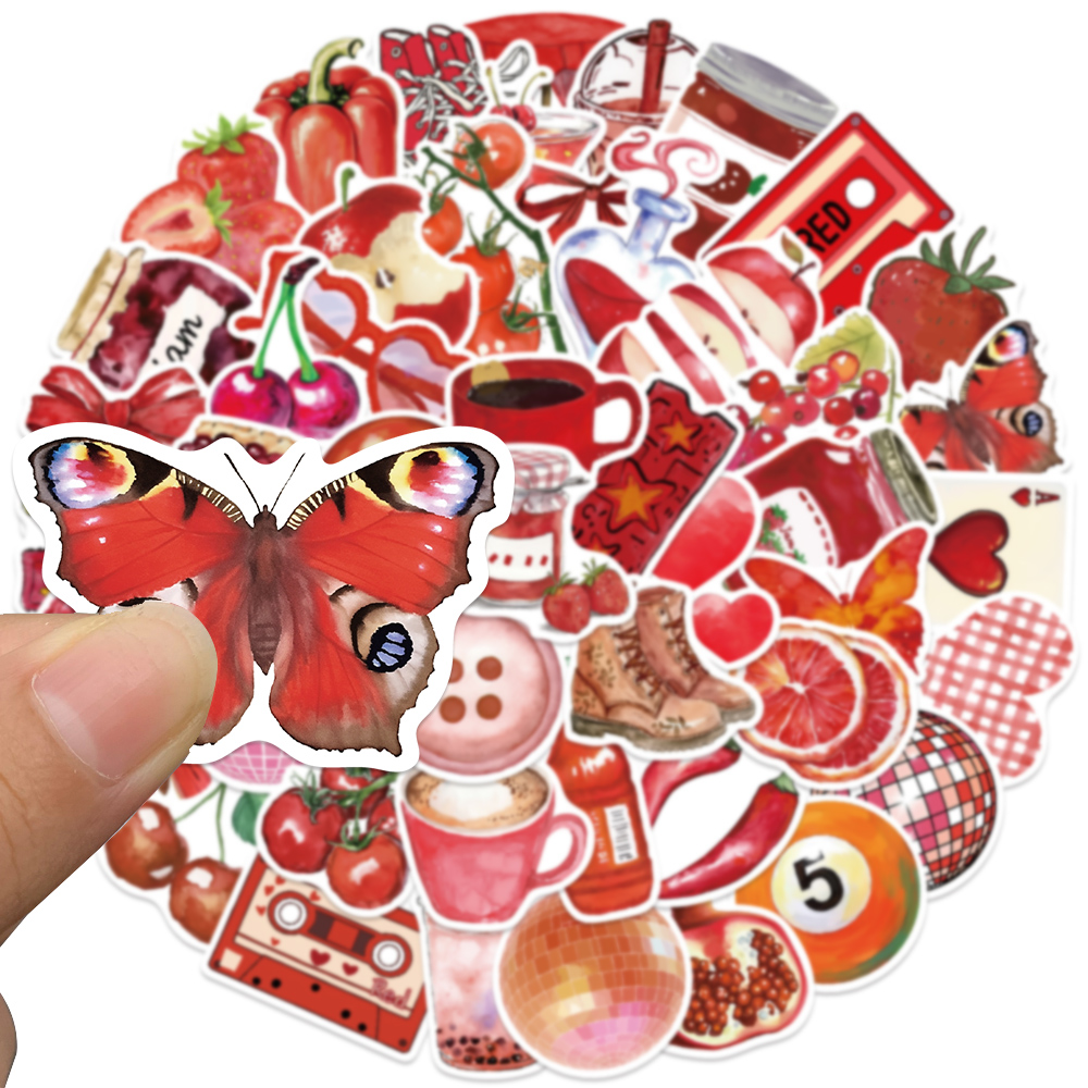 50pcs Cherry Downtown Sticker  - مراجعة Home Decor Wall Panels وسعره
