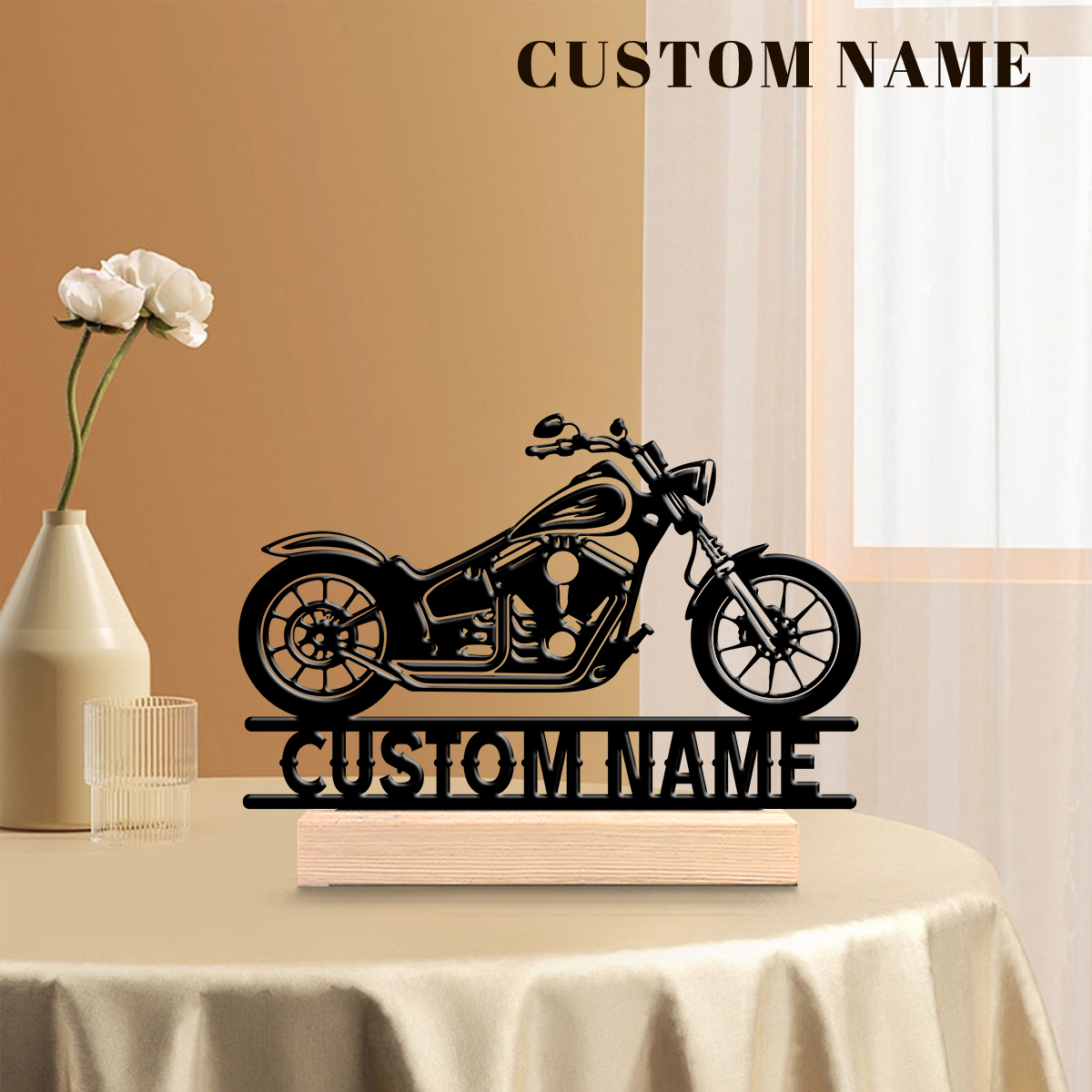 1Pc Csutom Name Road Motorbike - مراجعة Home Decor Xmas وسعره