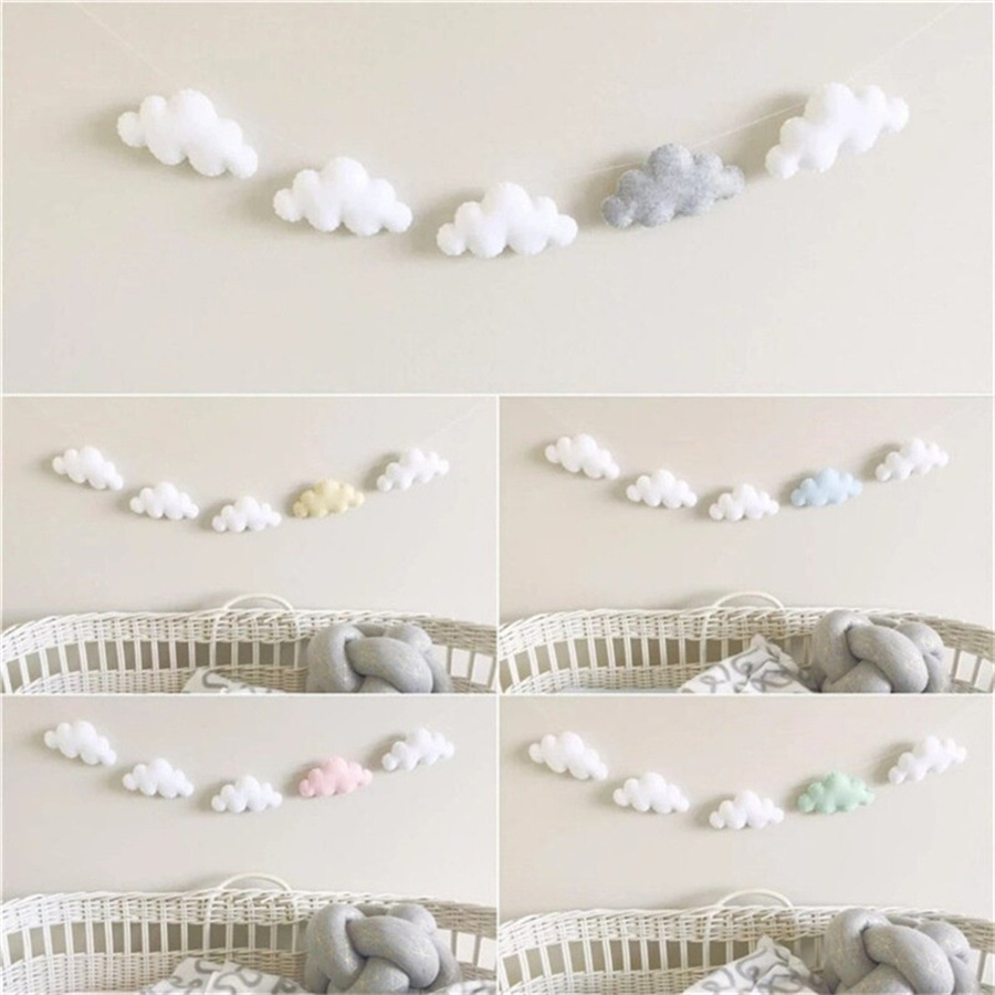Nordic Felt Cloud Garlands Str - مراجعة Home Decor Garland وسعره