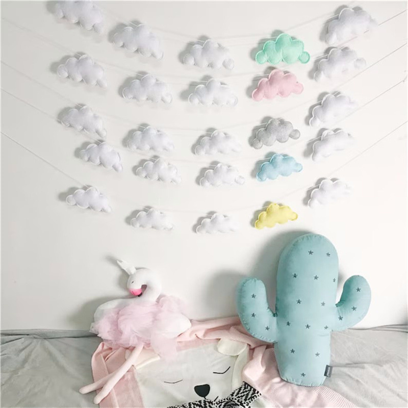 Nordic Felt Cloud Garlands Str - مراجعة Home Decor Garland وسعره